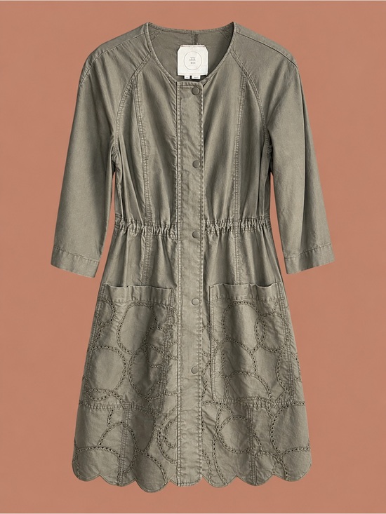 Anthropologie Jackets & Blazers - Anthropologie Hei Hei - Moss Scalloped Anorak Jacket - XS (adjustable waist)